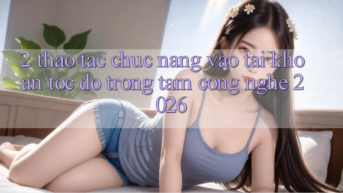2. Thao tác Chức năng “Vào tài khoản Tốc độ” - Trọng Tâm Công Nghệ 2026