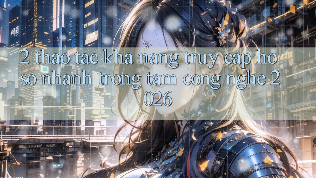 2. Thao tác Khả năng “Truy cập hồ sơ Nhanh” - Trọng Tâm Công Nghệ 2026 2. Thao tác Khả năng “Truy cập hồ sơ Nhanh” - Trọng Tâm Công Nghệ 2026