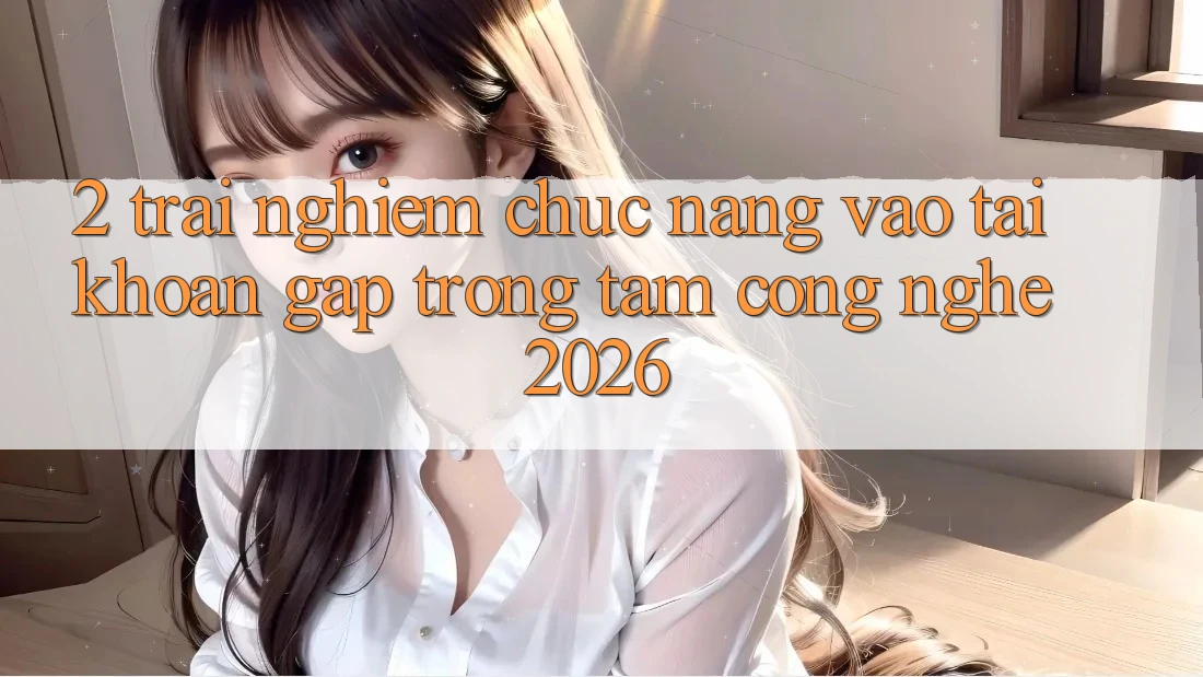 2. Trải nghiệm Chức năng “Vào tài khoản Gấp” - Trọng Tâm Công Nghệ 2026 2. Trải nghiệm Chức năng “Vào tài khoản Gấp” - Trọng Tâm Công Nghệ 2026