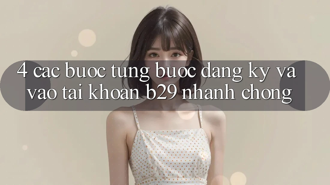 4. Các bước Từng Bước Đăng ký Và Vào tài khoản B29 Nhanh Chóng 4. Các bước Từng Bước Đăng ký Và Vào tài khoản B29 Nhanh Chóng