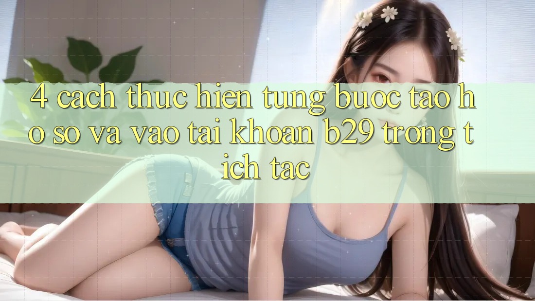 4. Cách thực hiện Từng Bước Tạo hồ sơ Và Vào tài khoản B29 Trong tích tắc