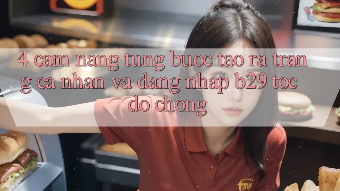 4. Cẩm nang Từng Bước Tạo ra trang cá nhân Và Đăng Nhập B29 Tốc độ Chóng