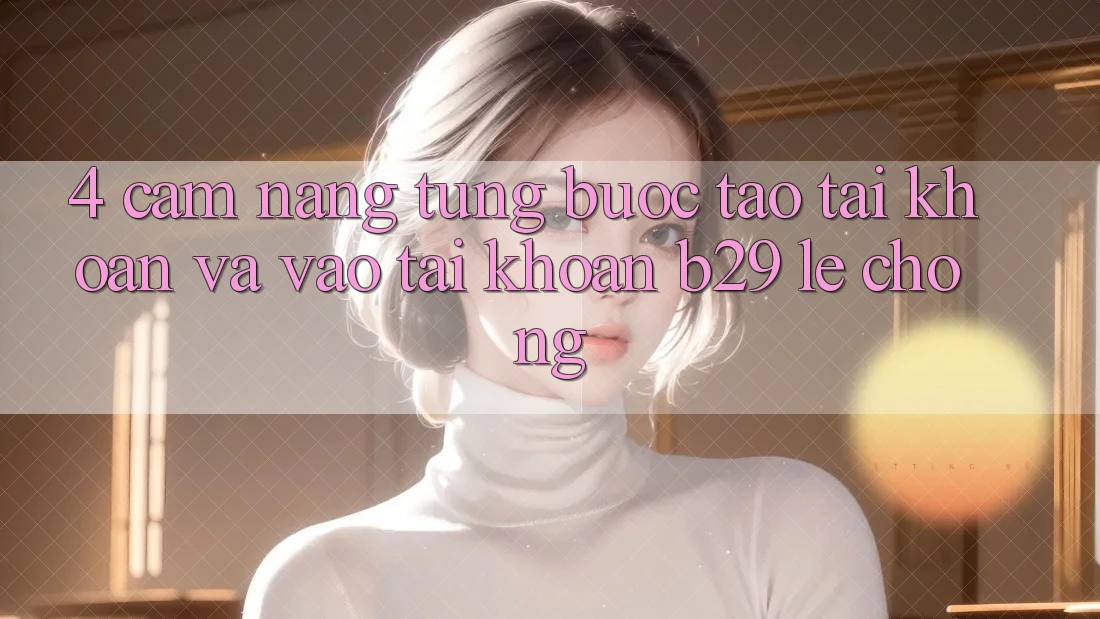 4. Cẩm nang Từng Bước Tạo tài khoản Và Vào tài khoản B29 Lẹ Chóng 4. Cẩm nang Từng Bước Tạo tài khoản Và Vào tài khoản B29 Lẹ Chóng