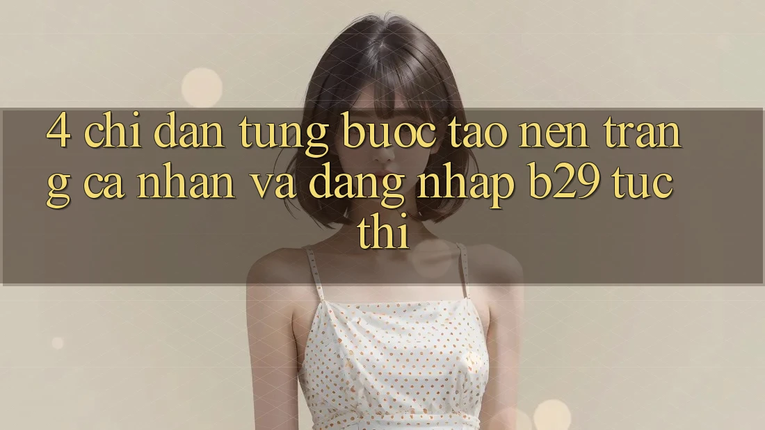 4. Chỉ dẫn Từng Bước Tạo nên trang cá nhân Và Đăng Nhập B29 Tức thì 4. Chỉ dẫn Từng Bước Tạo nên trang cá nhân Và Đăng Nhập B29 Tức thì