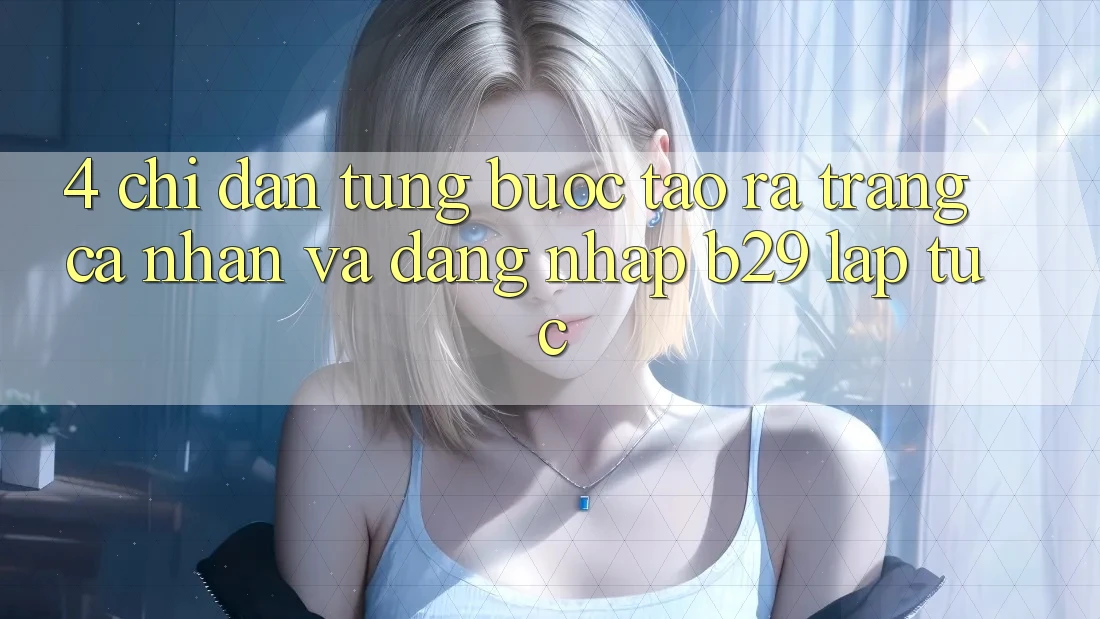 4. Chỉ dẫn Từng Bước Tạo ra trang cá nhân Và Đăng Nhập B29 Lập tức