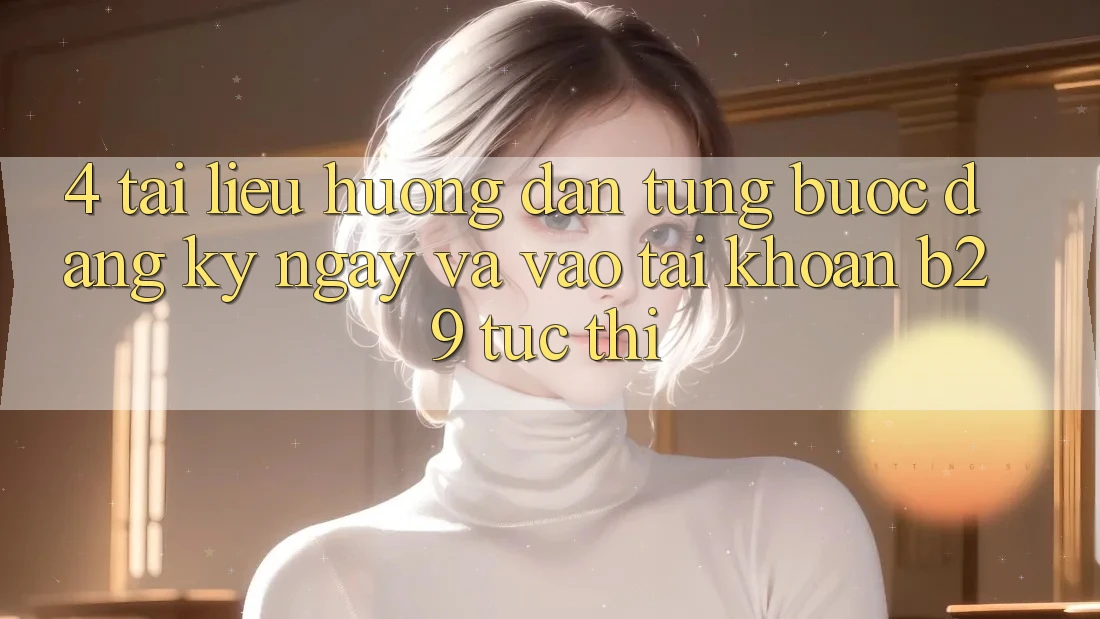 4. Tài liệu hướng dẫn Từng Bước Đăng ký ngay Và Vào tài khoản B29 Tức thì 4. Tài liệu hướng dẫn Từng Bước Đăng ký ngay Và Vào tài khoản B29 Tức thì