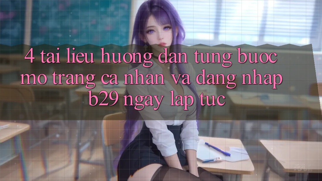 4. Tài liệu hướng dẫn Từng Bước Mở trang cá nhân Và Đăng Nhập B29 Ngay lập tức 4. Tài liệu hướng dẫn Từng Bước Mở trang cá nhân Và Đăng Nhập B29 Ngay lập tức