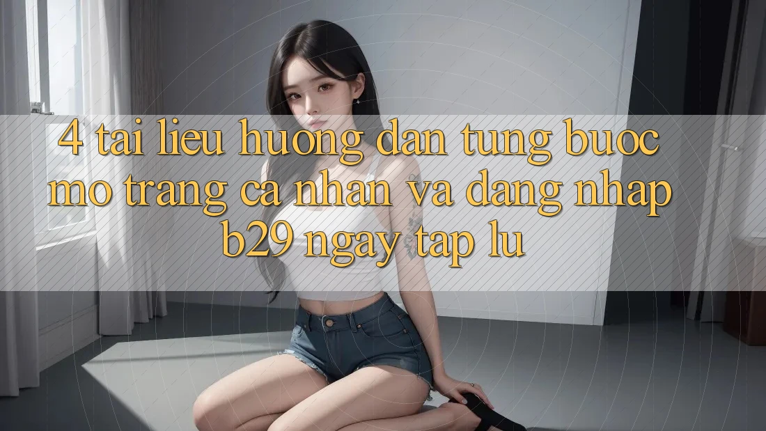 4. Tài liệu hướng dẫn Từng Bước Mở trang cá nhân Và Đăng Nhập B29 Ngay tắp lự