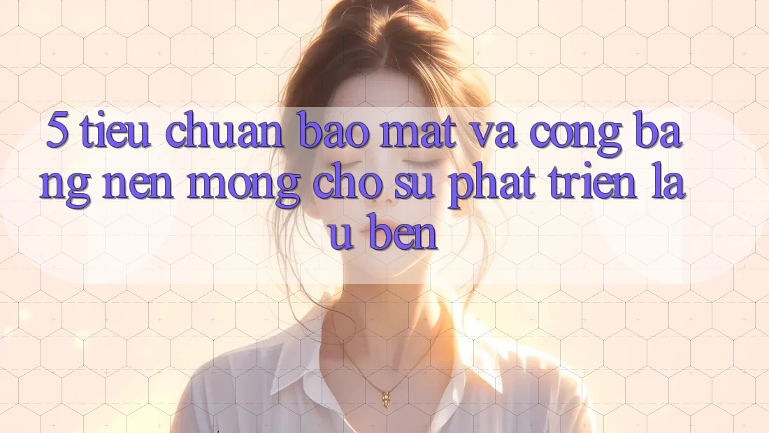 5. Tiêu Chuẩn Bảo Mật Và Công Bằng: Nền Móng Cho Sự Phát Triển Lâu bền 5. Tiêu Chuẩn Bảo Mật Và Công Bằng: Nền Móng Cho Sự Phát Triển Lâu bền