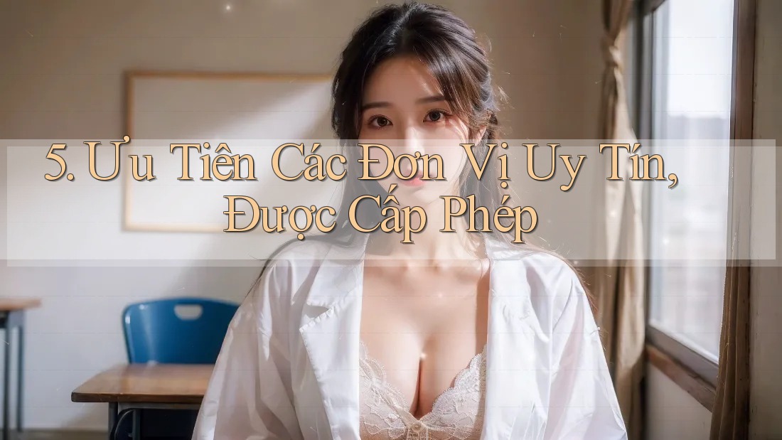 5. Ưu Tiên Các Đơn Vị Uy Tín, Được Cấp Phép 5. Ưu Tiên Các Đơn Vị Uy Tín, Được Cấp Phép
