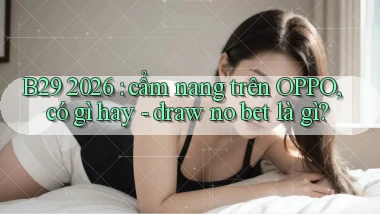 B29 2026 cẩm nang trên OPPO, có gì hay   draw no bet là gì
