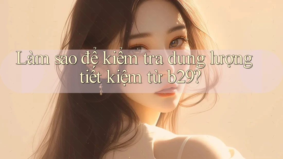 Làm sao để kiểm tra dung lượng tiết kiệm từ b29?