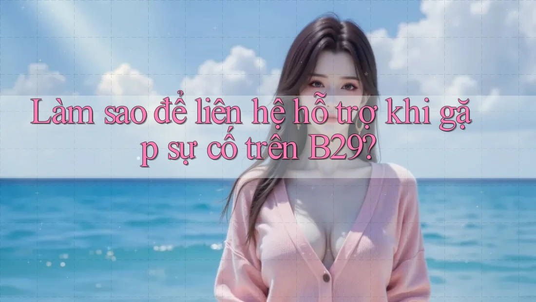 Làm sao để liên hệ hỗ trợ khi gặp sự cố trên B29? Làm sao để liên hệ hỗ trợ khi gặp sự cố trên B29?