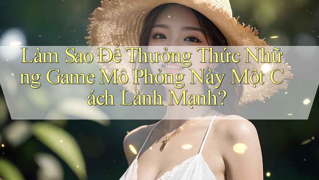 Làm Sao Để Thưởng Thức Những Game Mô Phỏng Này Một Cách Lành Mạnh?
