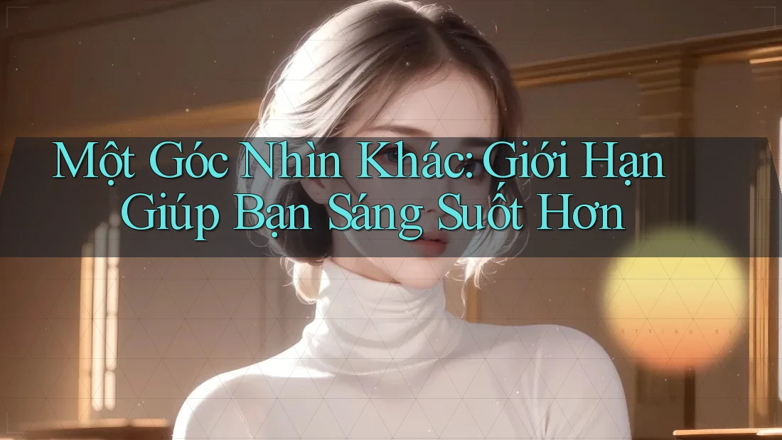 Một Góc Nhìn Khác: Giới Hạn Giúp Bạn Sáng Suốt Hơn